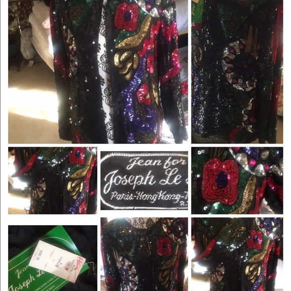 Firm Price ✨New✨Vintage sequins Jacket 80’ or 90’ - Picture 2 of 6